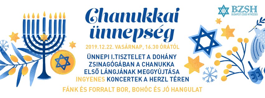 Közös Hanuka-ünnepséget rendez a Dohány és a Hegedűs Gyula utcai zsinagóga Közös Hanuka-ünnepséget rendez a Dohány és a Hegedűs Gyula utcai zsinagóga
