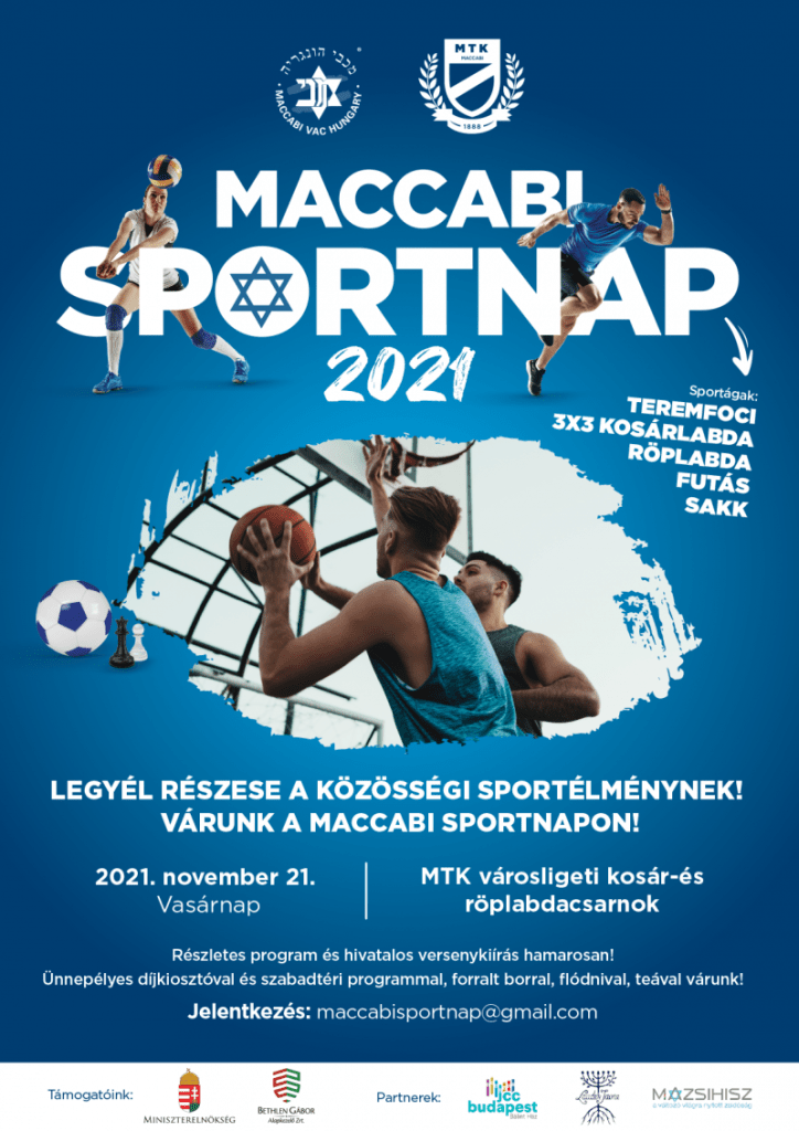 Öt sportágban lehet indulni a Maccabi budapesti sportnapján Öt sportágban lehet indulni a Maccabi budapesti sportnapján